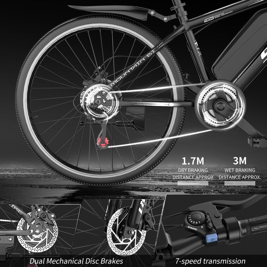 Mountain Sport Technology E-Bikes 7v 26inch 42cm