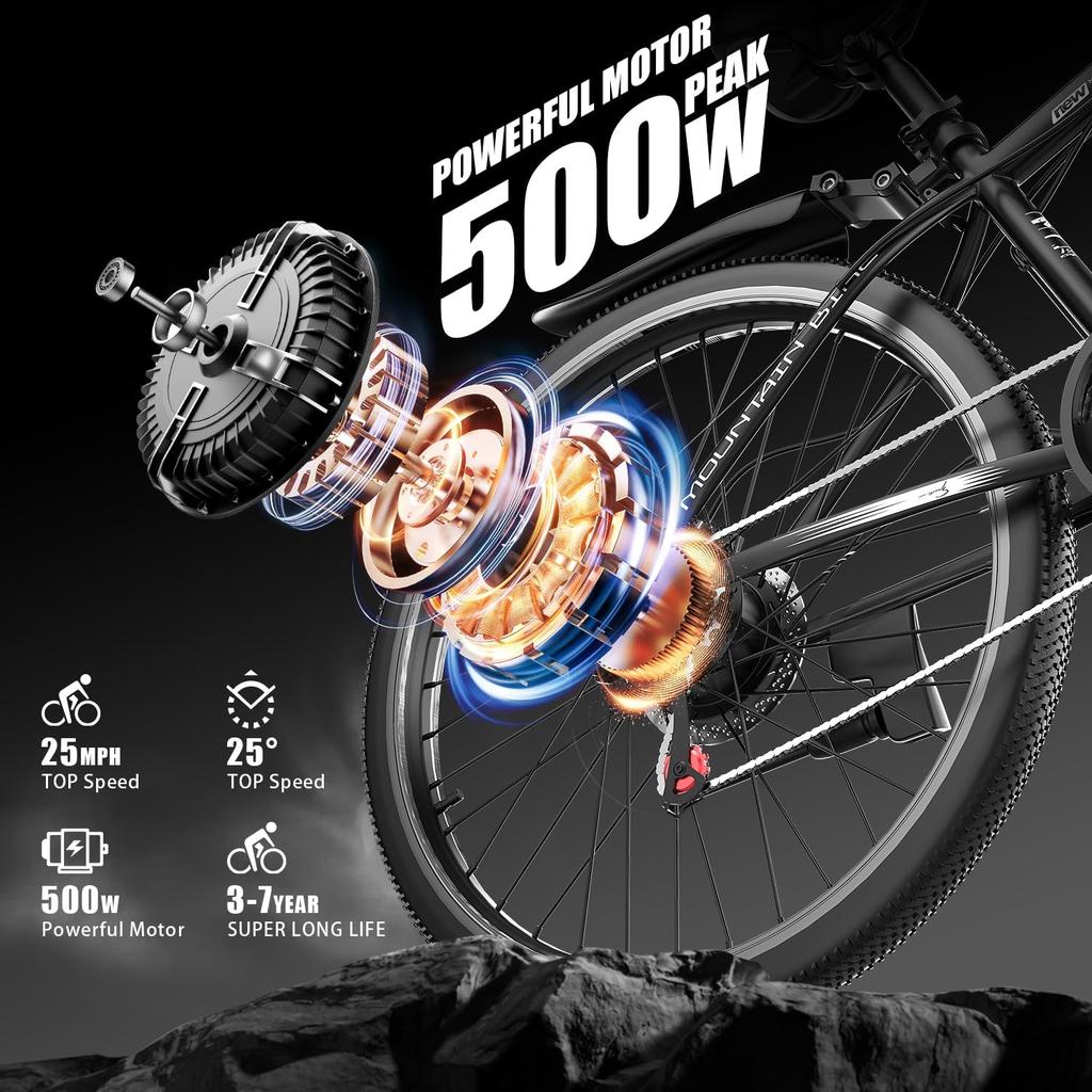 Mountain Sport Technology E-Bikes 7v 26inch 42cm