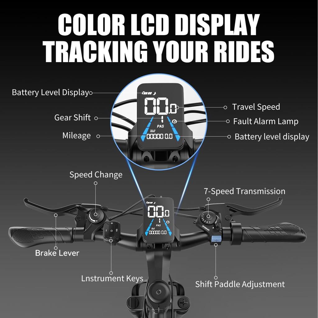 NIEUW Mountain Sport Technology E-Bikes 7v 26inch 42cm